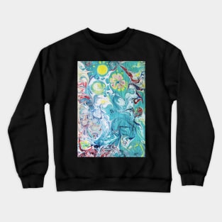 Water ebru Crewneck Sweatshirt